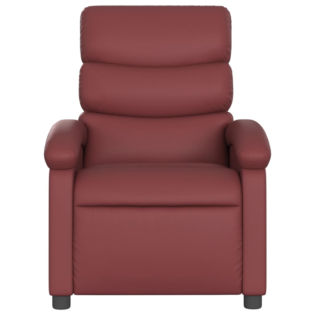 Fauteuil de massage inclinable électrique rouge bordeaux - XIOS