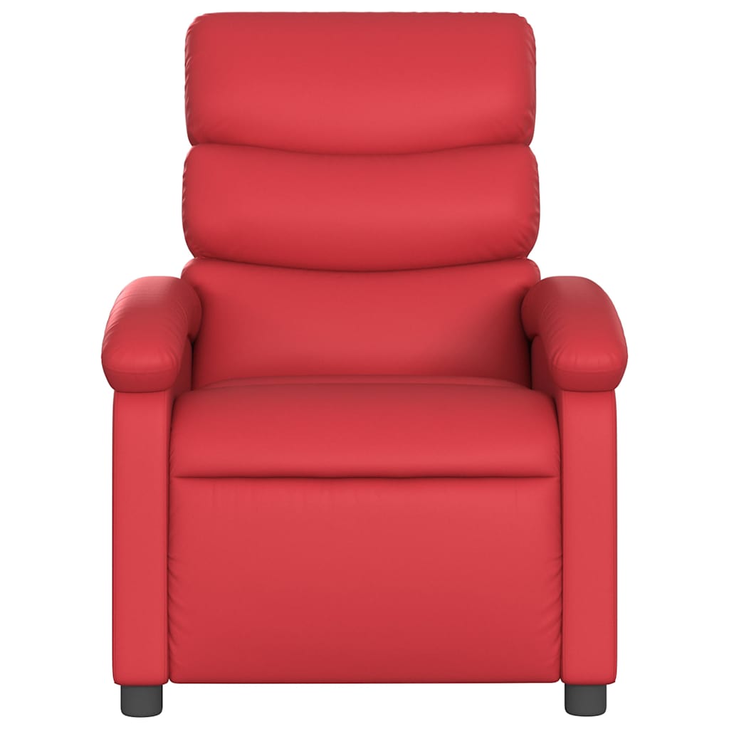 Fauteuil de massage inclinable électrique rouge similicuir - XIOS