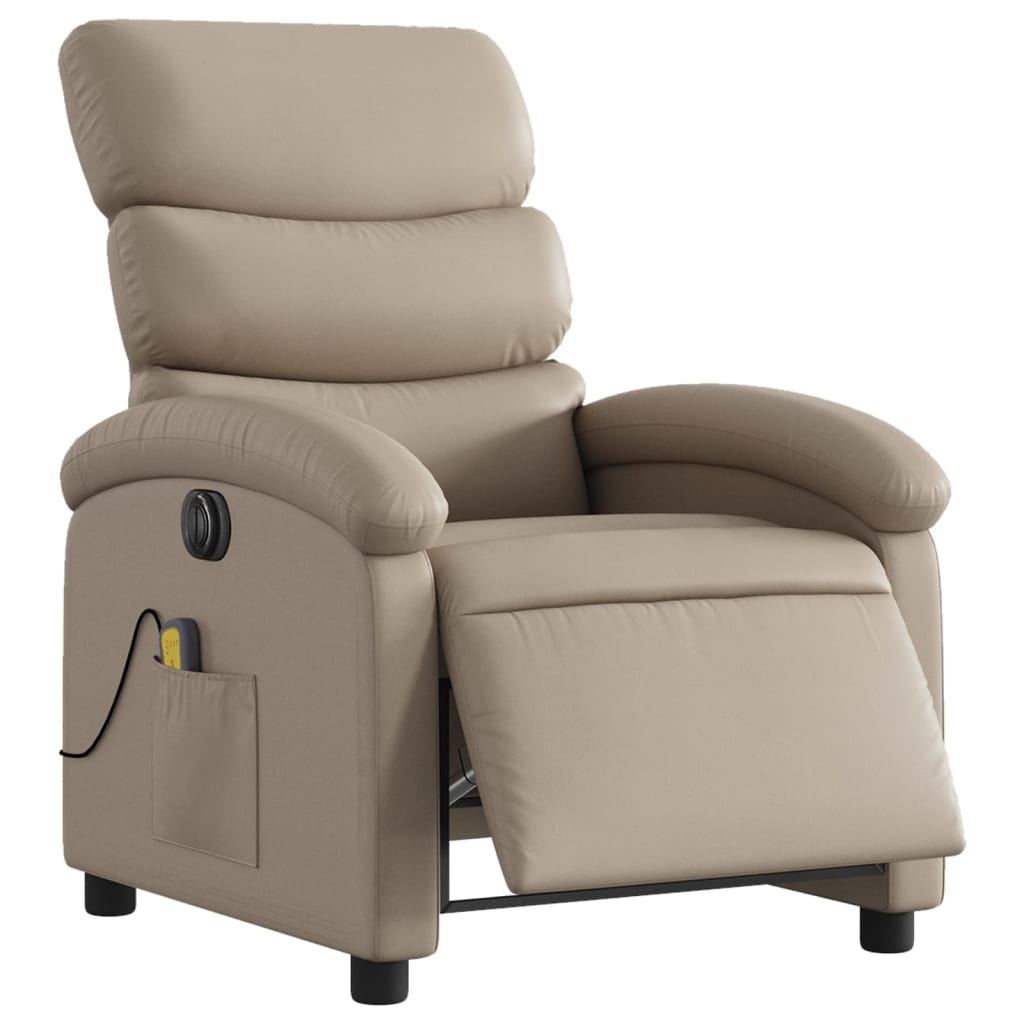 Fauteuil de massage inclinable électrique cappuccino similicuir - XIOS