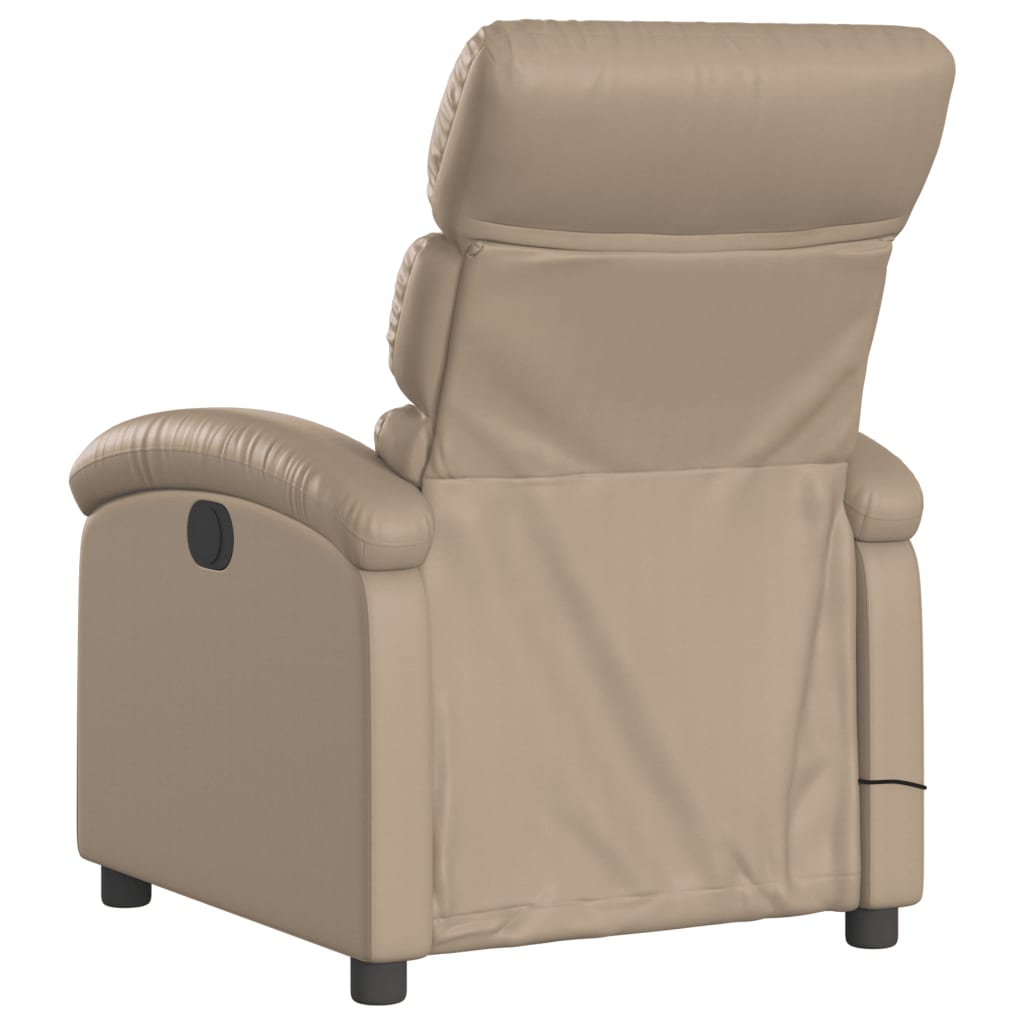 Fauteuil de massage inclinable électrique cappuccino similicuir - XIOS