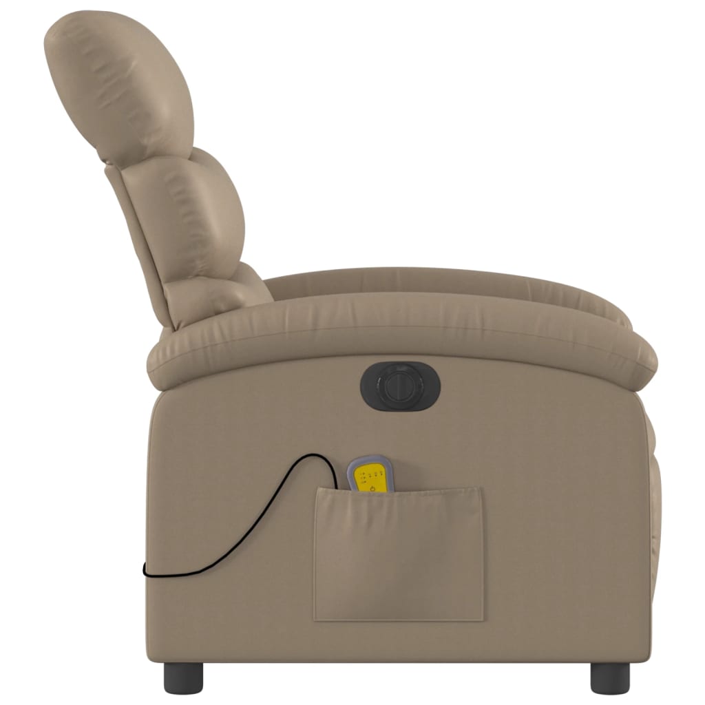 Fauteuil de massage inclinable électrique cappuccino similicuir - XIOS