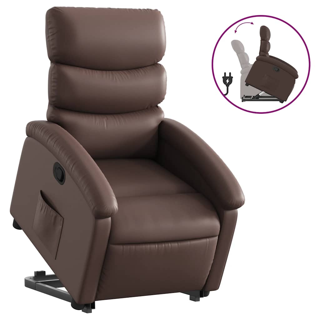 Fauteuil inclinable marron similicuir - XIOS