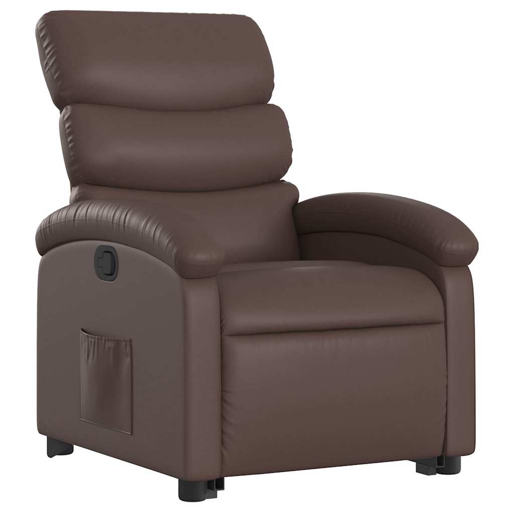 Fauteuil inclinable marron similicuir - XIOS
