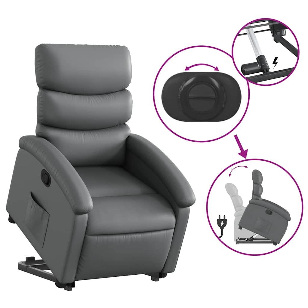 Fauteuil inclinable Gris Similicuir - XIOS