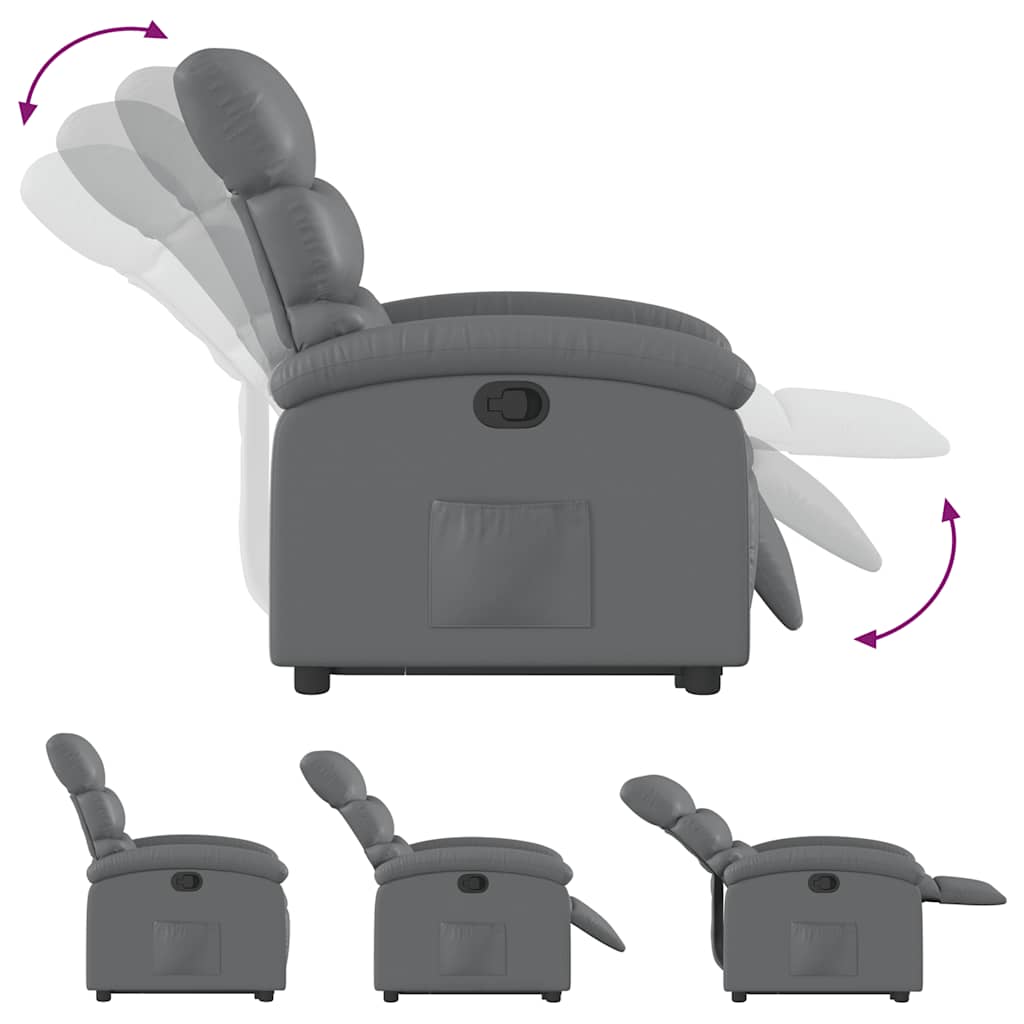 Fauteuil inclinable Gris Similicuir - XIOS