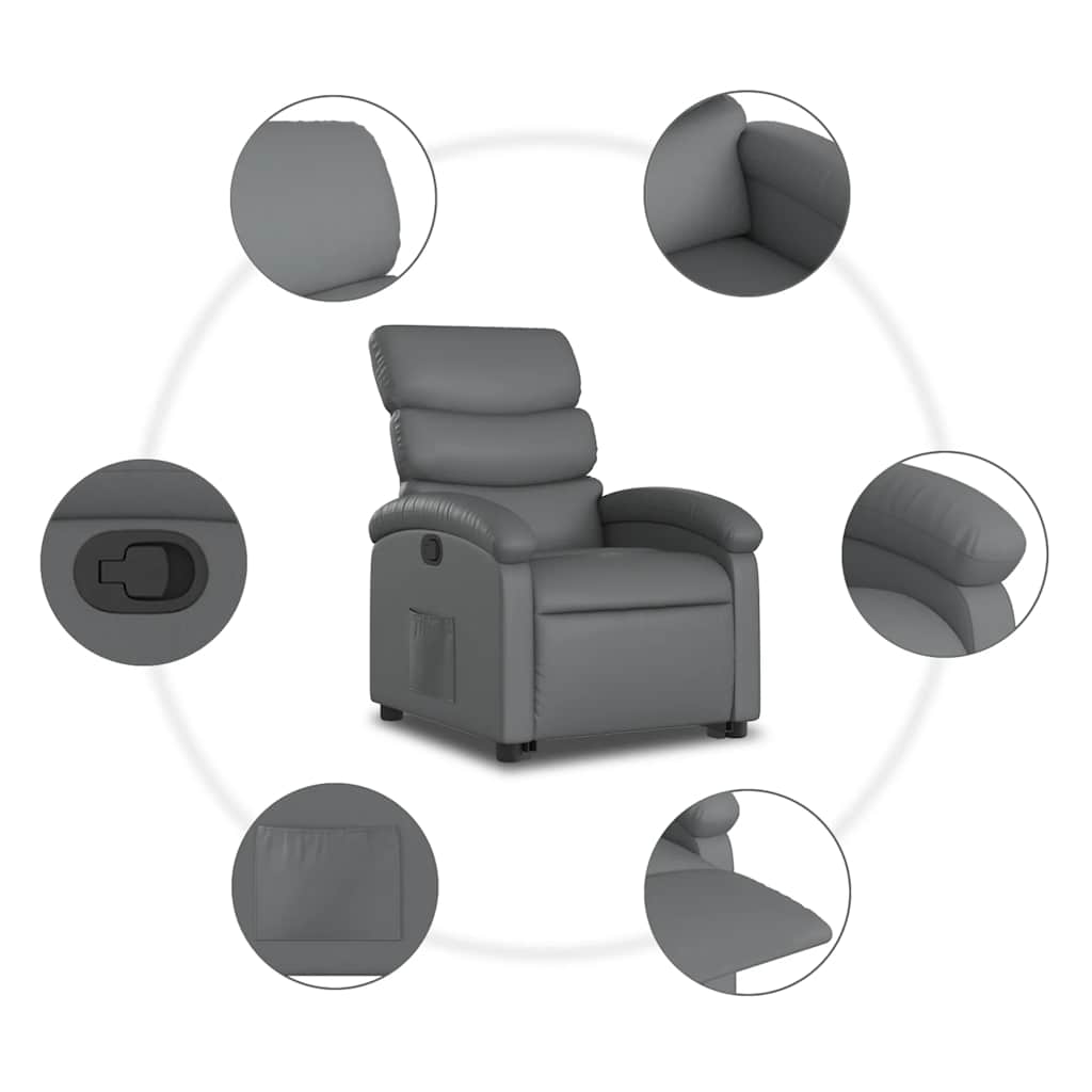 Fauteuil inclinable Gris Similicuir - XIOS