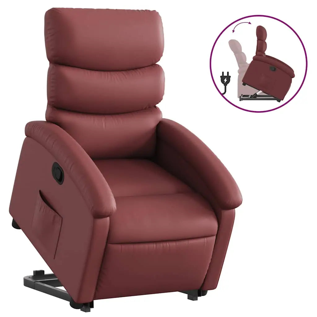 Fauteuil inclinable Rouge bordeaux Similicuir - XIOS