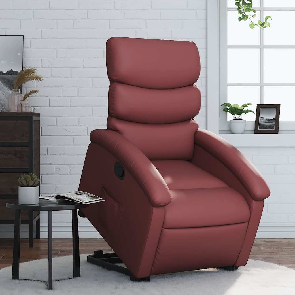 Fauteuil inclinable Rouge bordeaux Similicuir - XIOS