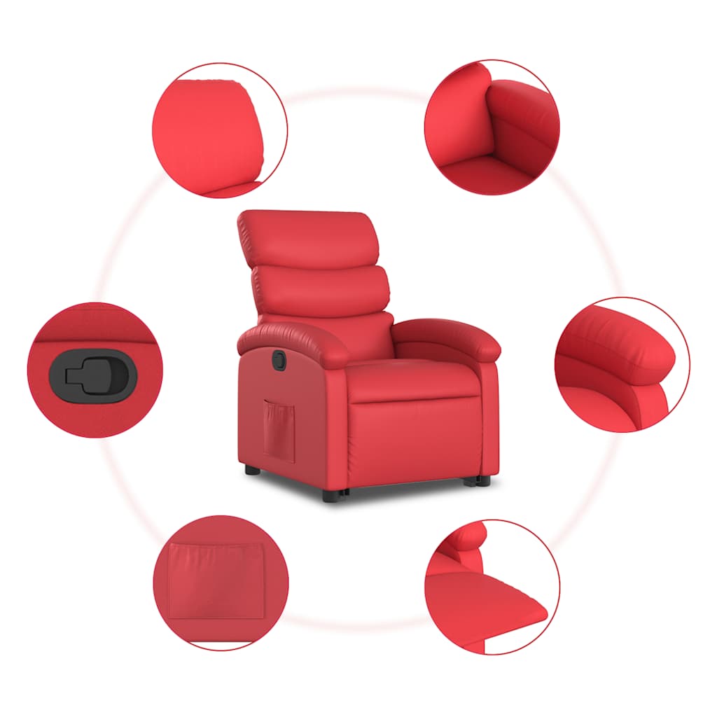 Fauteuil inclinable Rouge Similicuir - XIOS