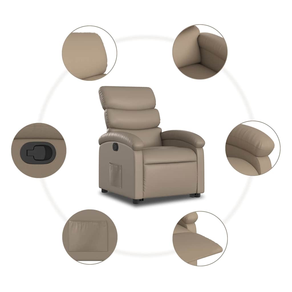 Fauteuil inclinable Cappuccino Similicuir - XIOS
