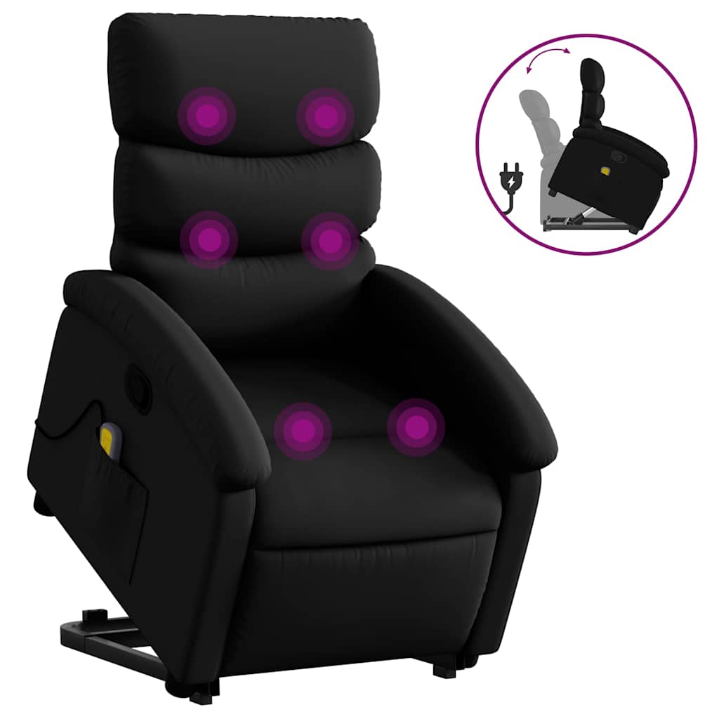 Fauteuil inclinable de massage Noir Similicuir - XIOS