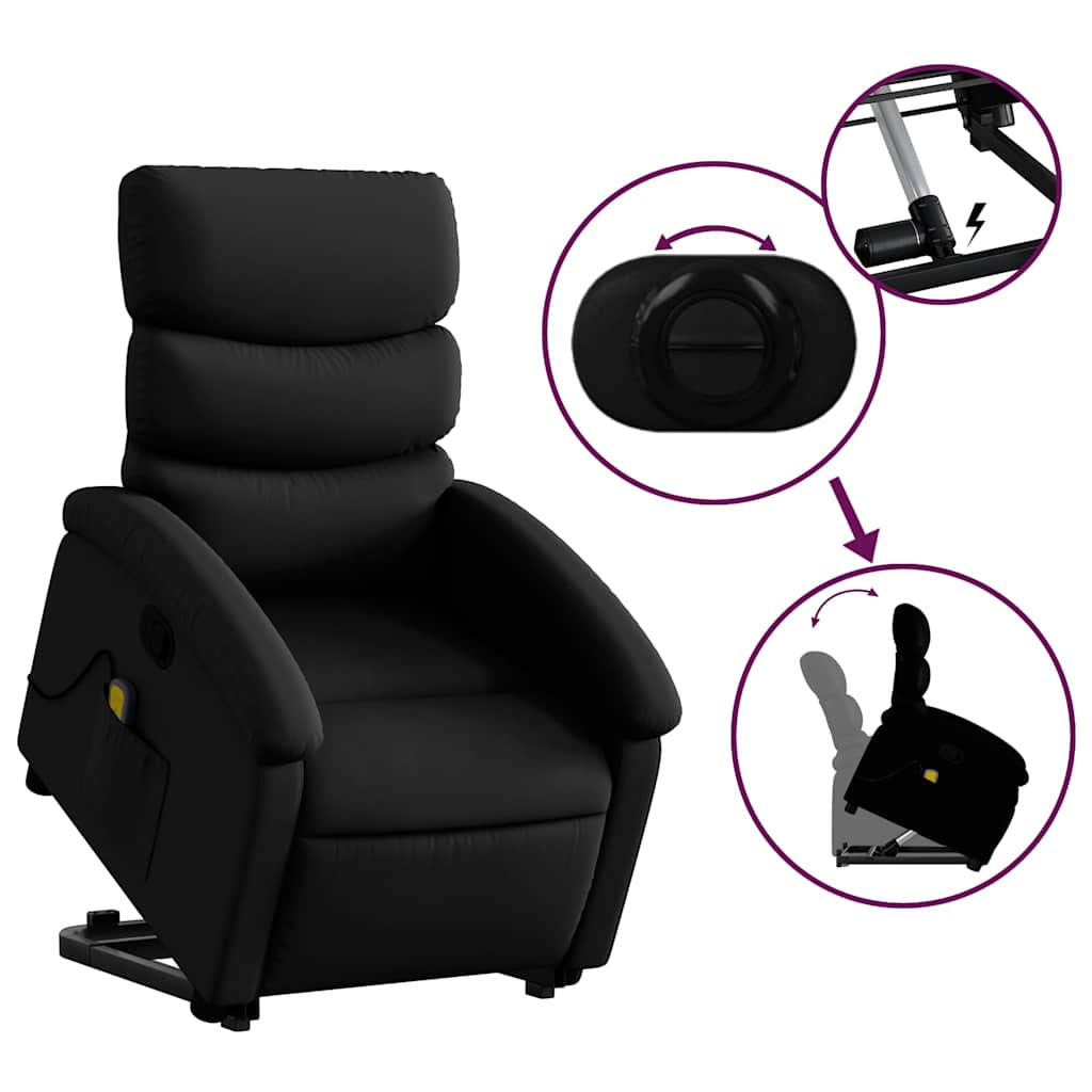 Fauteuil inclinable de massage Noir Similicuir - XIOS