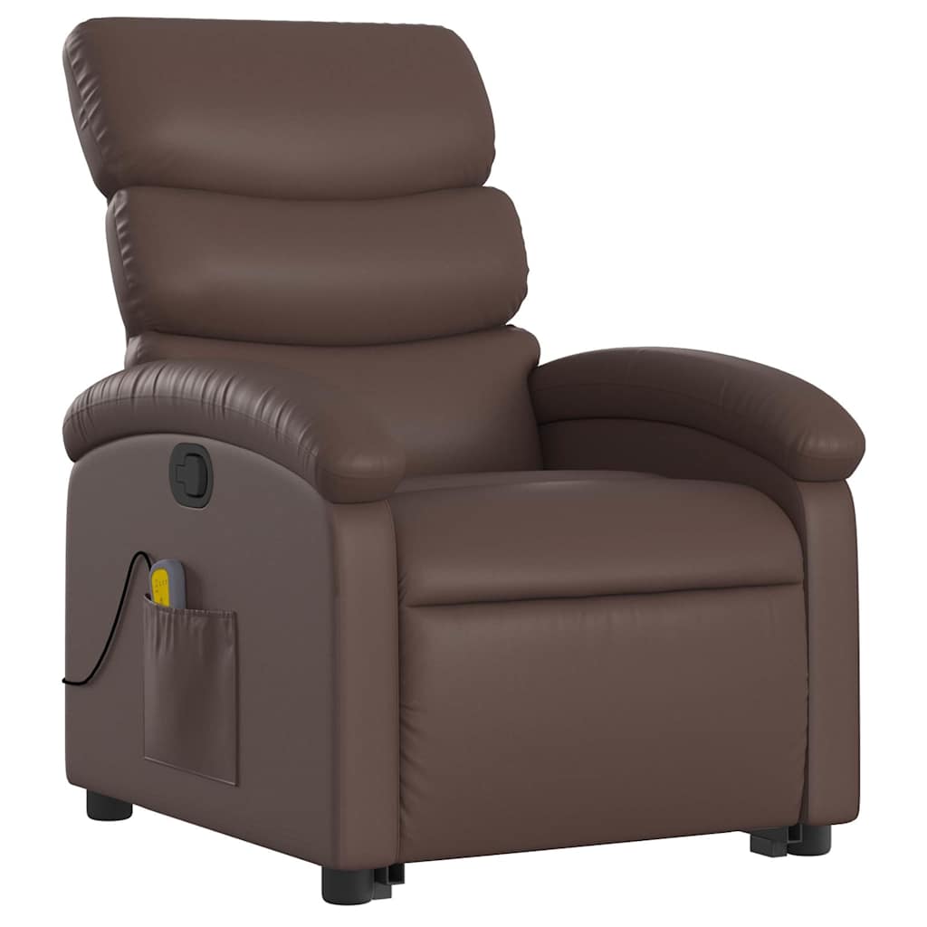 Fauteuil inclinable de massage Marron Similicuir - XIOS