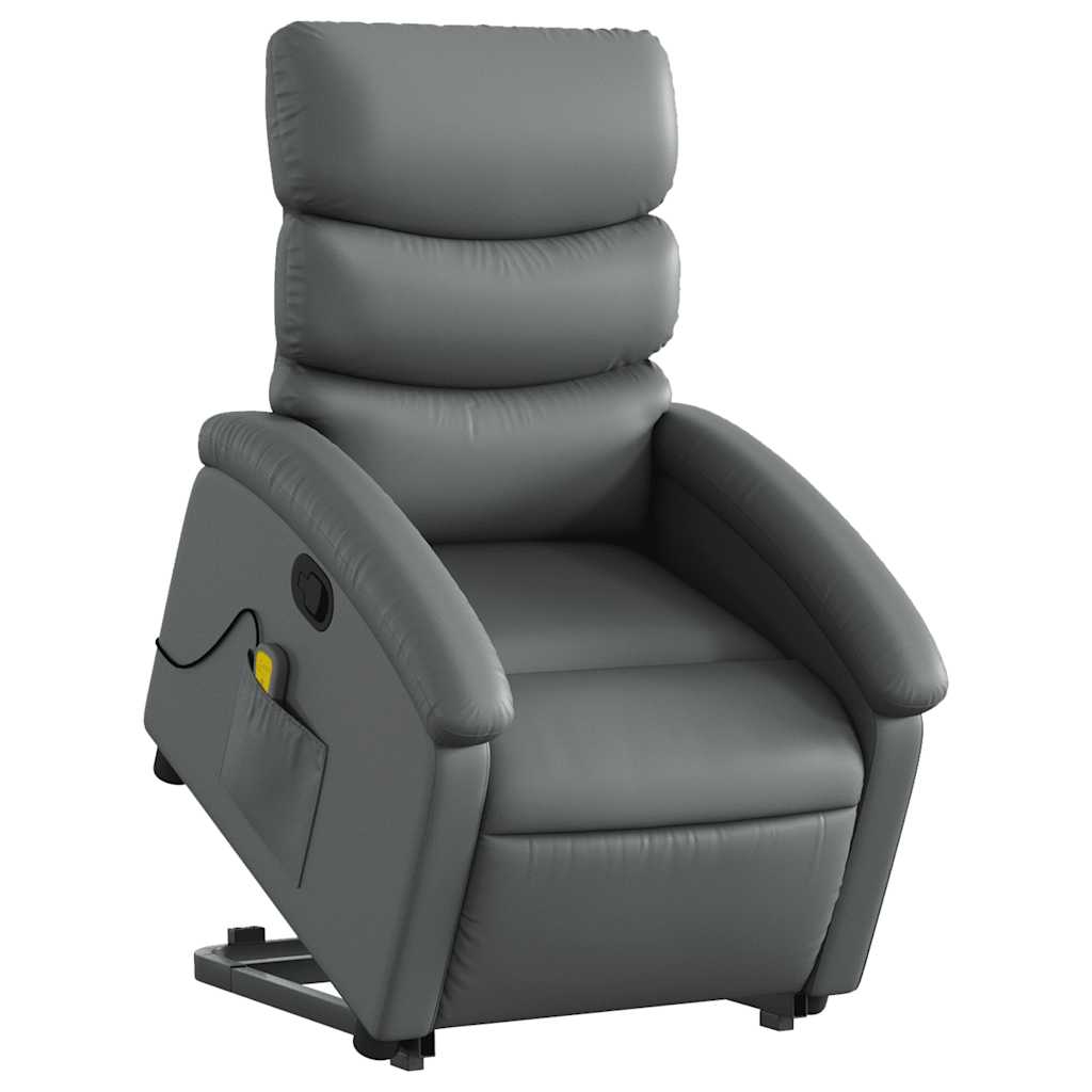 Fauteuil inclinable de massage Gris Similicuir - XIOS
