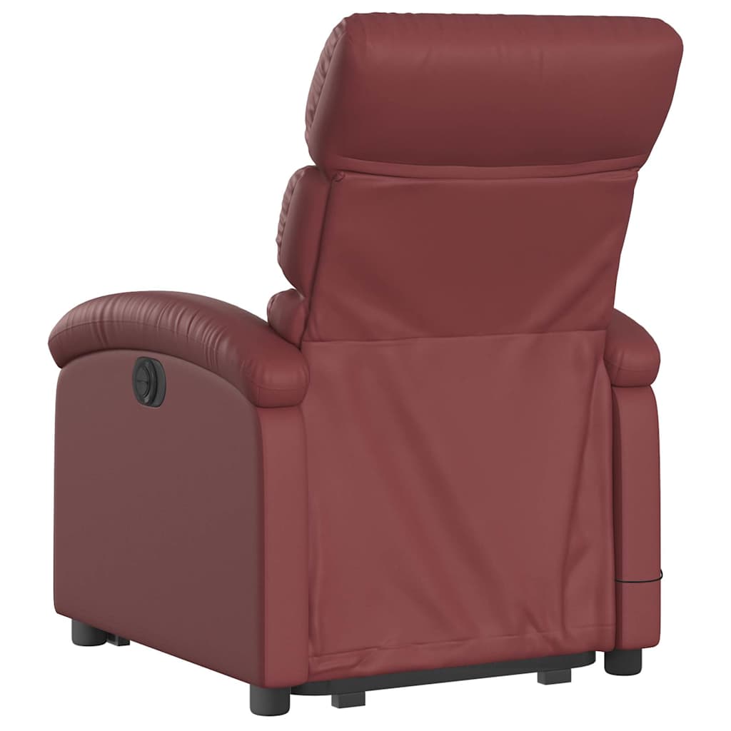 Fauteuil inclinable de massage Rouge bordeaux Similicuir