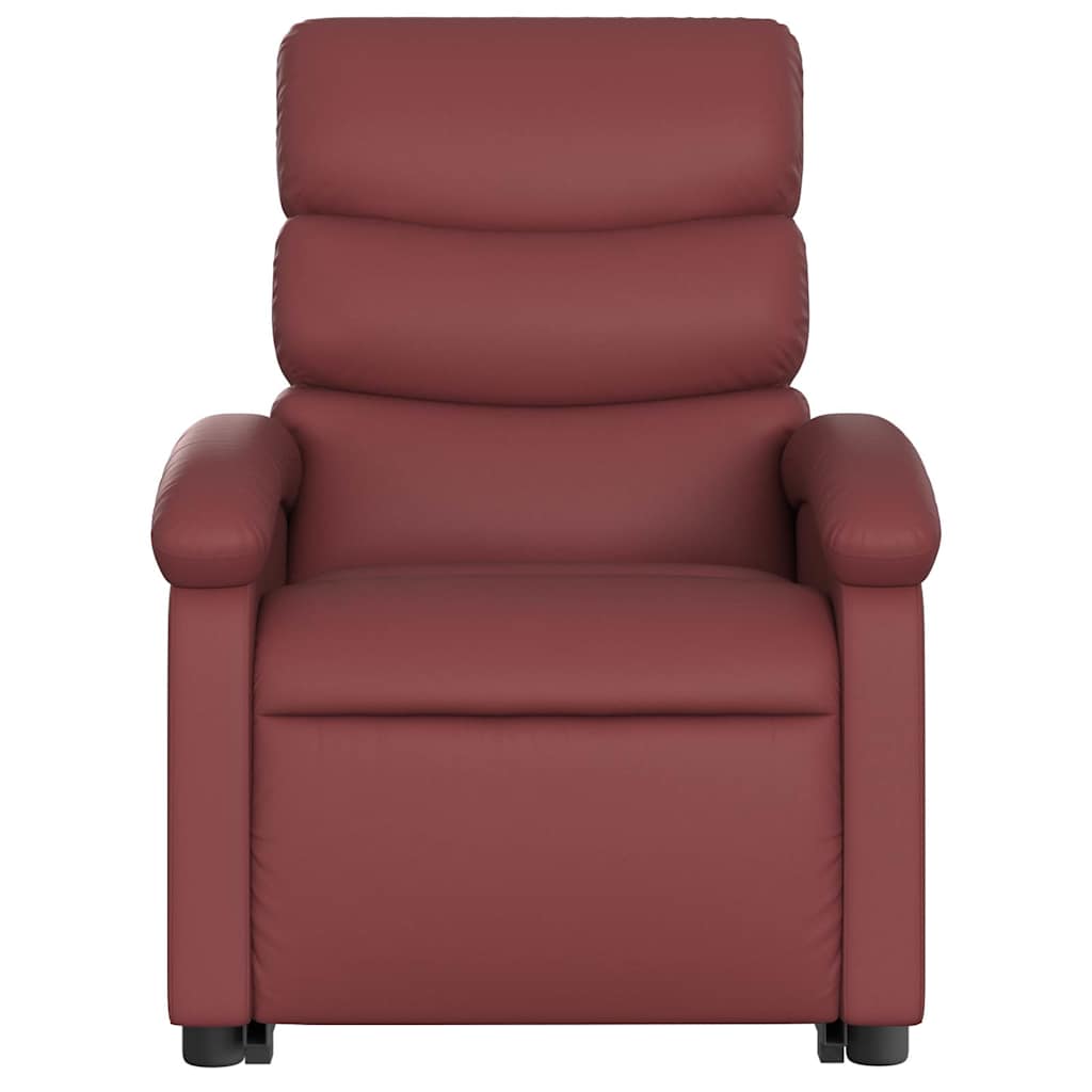 Fauteuil inclinable de massage Rouge bordeaux Similicuir