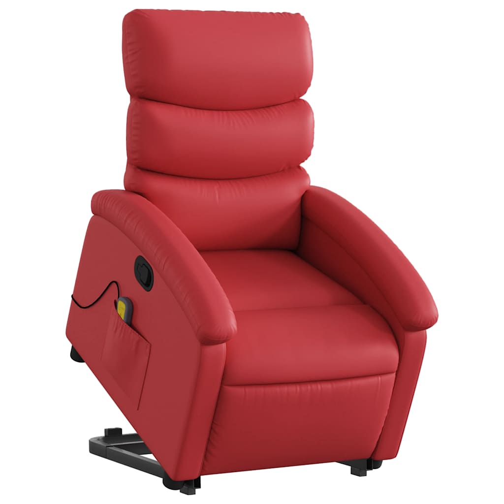 Fauteuil inclinable de massage Rouge Similicuir - XIOS