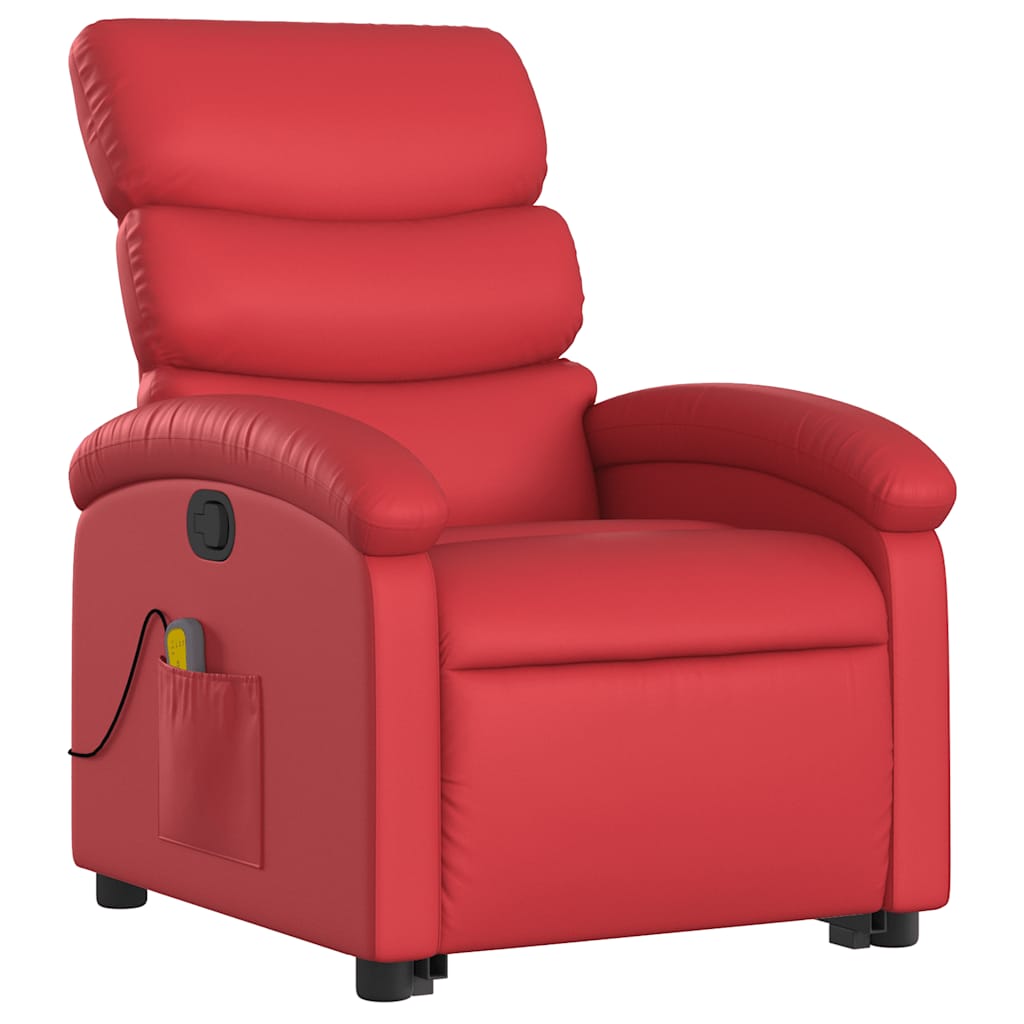 Fauteuil inclinable de massage Rouge Similicuir - XIOS