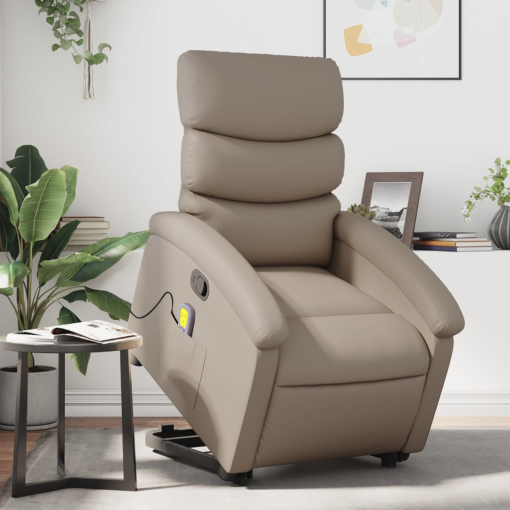 Fauteuil inclinable de massage Cappuccino Similicuir - XIOS