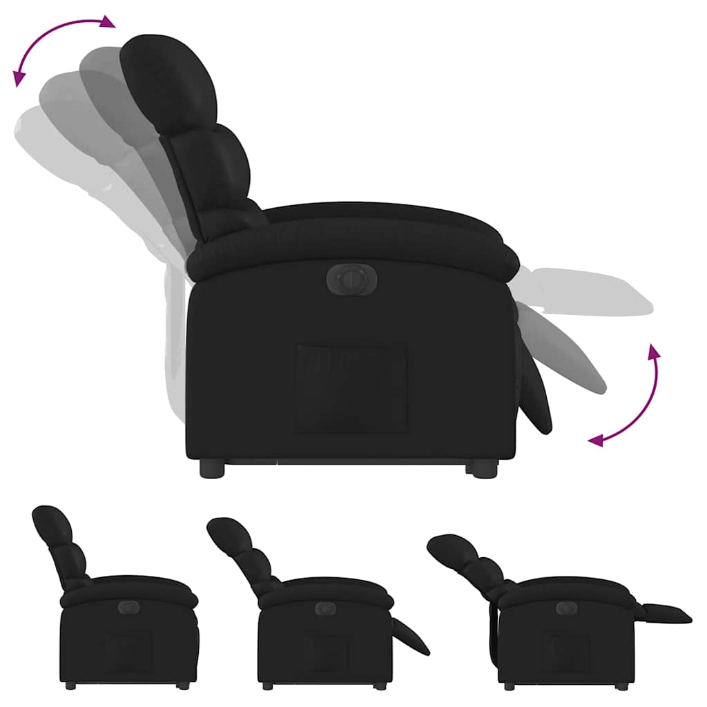 Fauteuil inclinable électrique noir similicuir - XIOS