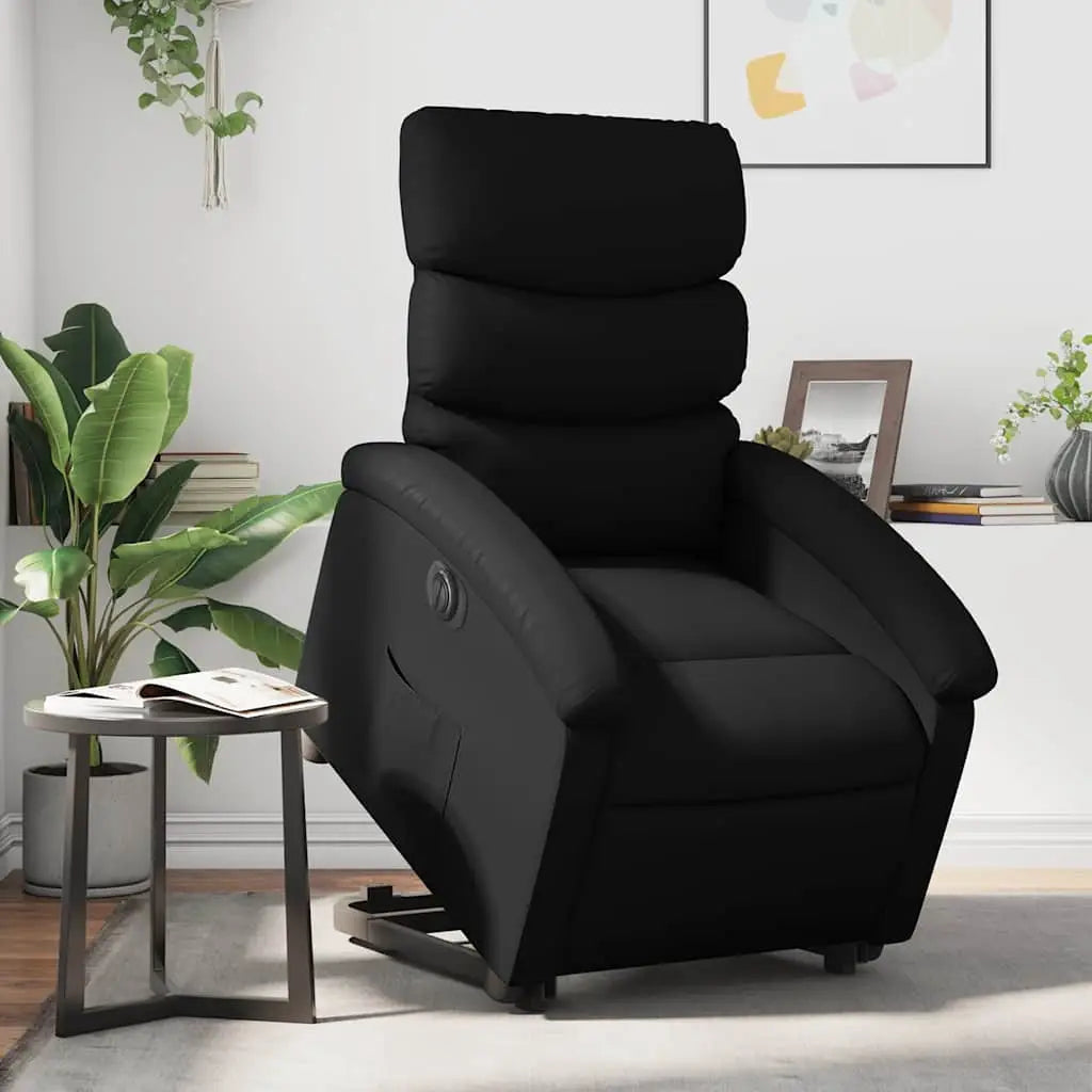 Fauteuil inclinable électrique noir similicuir - XIOS