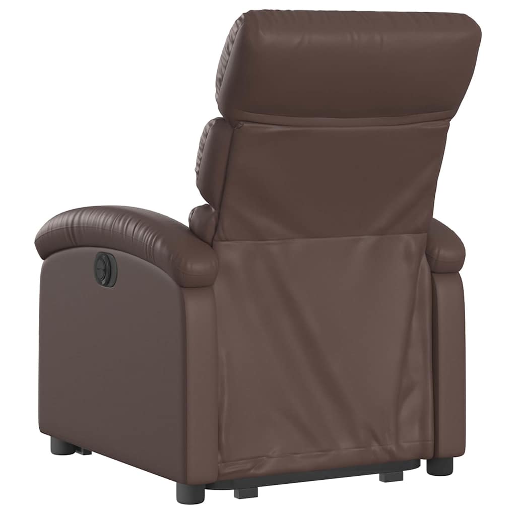 Fauteuil inclinable électrique marron similicuir - XIOS