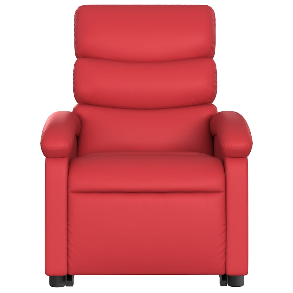 Fauteuil inclinable électrique rouge similicuir - XIOS
