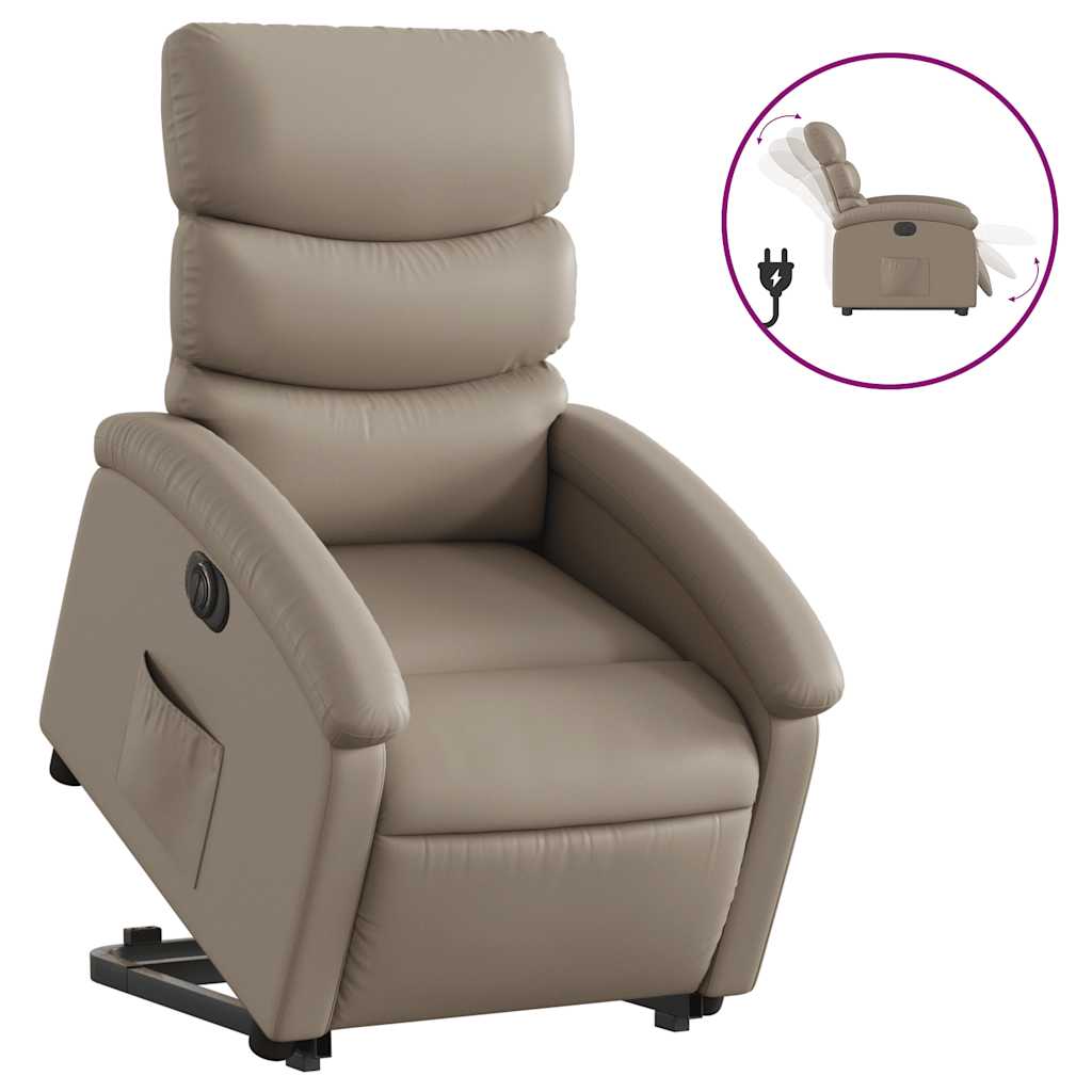 Fauteuil inclinable électrique cappuccino similicuir - XIOS