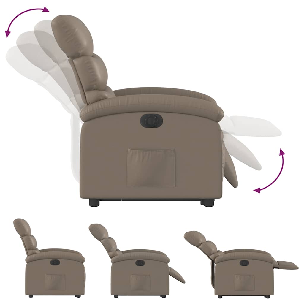 Fauteuil inclinable électrique cappuccino similicuir - XIOS