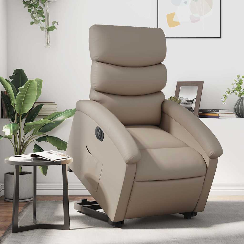 Fauteuil inclinable électrique cappuccino similicuir - XIOS