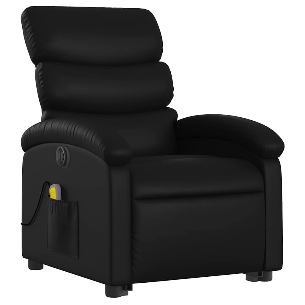 Fauteuil inclinable de massage électrique noir similicuir - XIOS