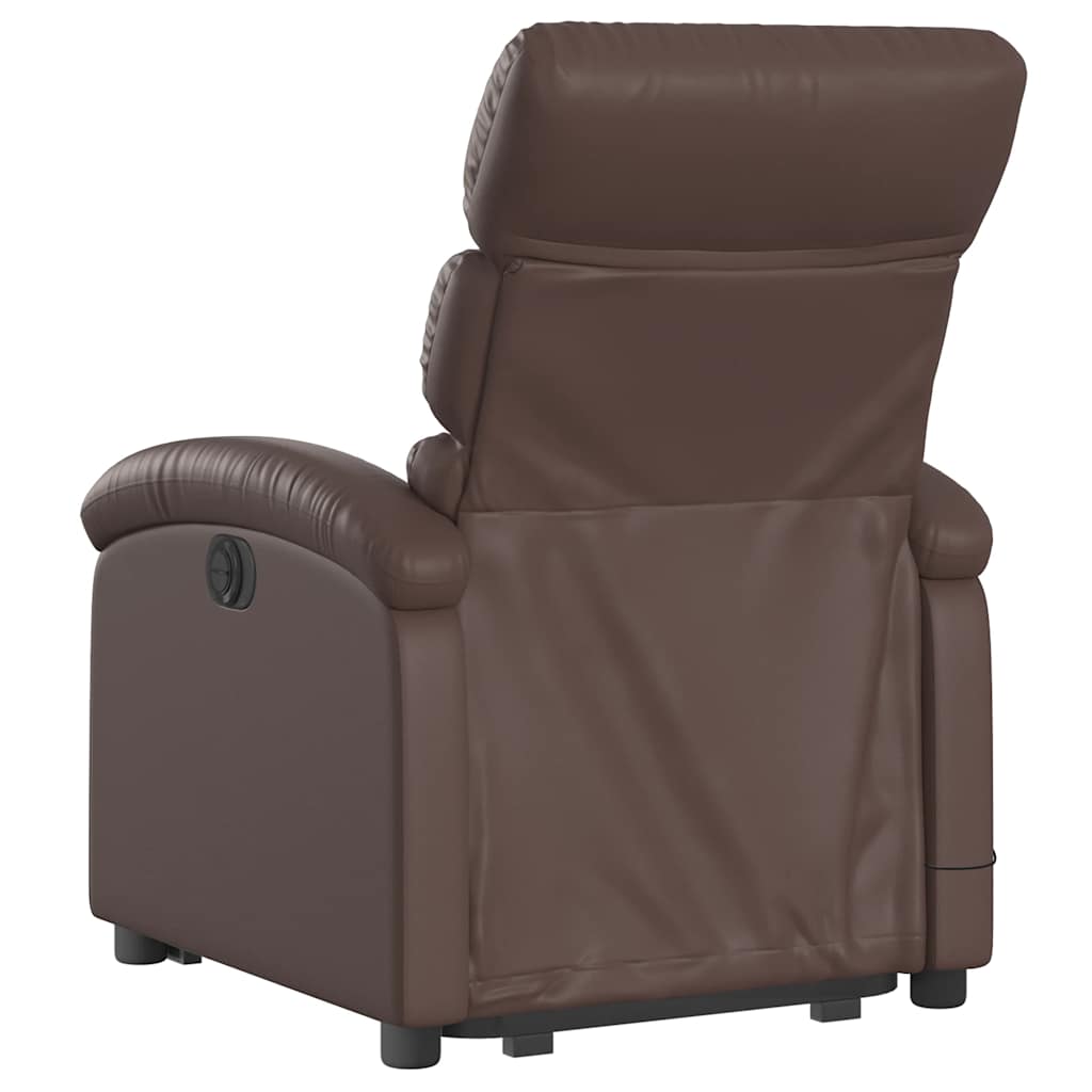 Fauteuil inclinable de massage électrique marron similicuir - XIOS