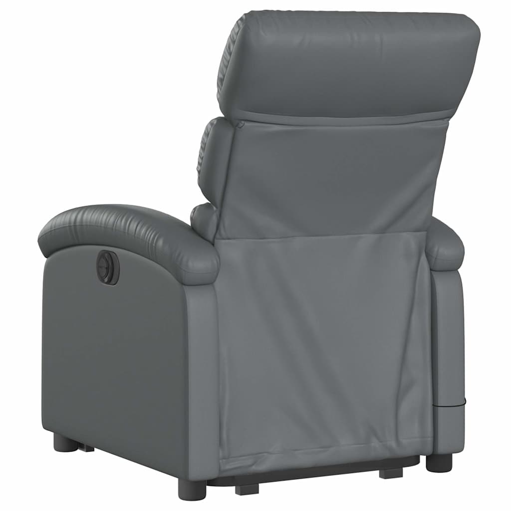 Fauteuil inclinable de massage électrique gris similicuir - XIOS