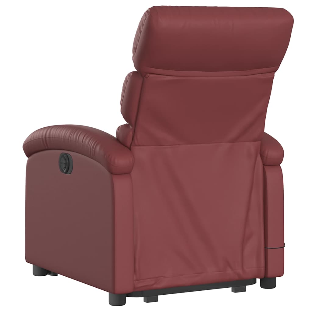 Fauteuil inclinable de massage électrique rouge bordeaux - XIOS