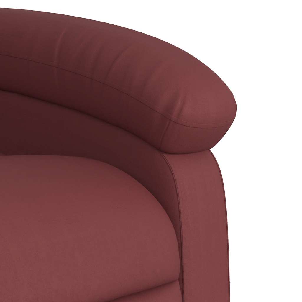 Fauteuil inclinable de massage électrique rouge bordeaux - XIOS