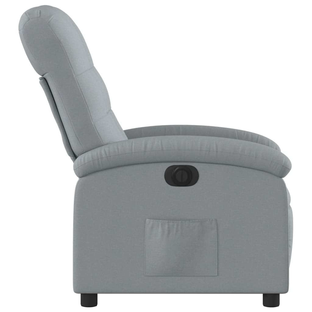 Fauteuil inclinable électrique Gris clair Tissu - XIOS