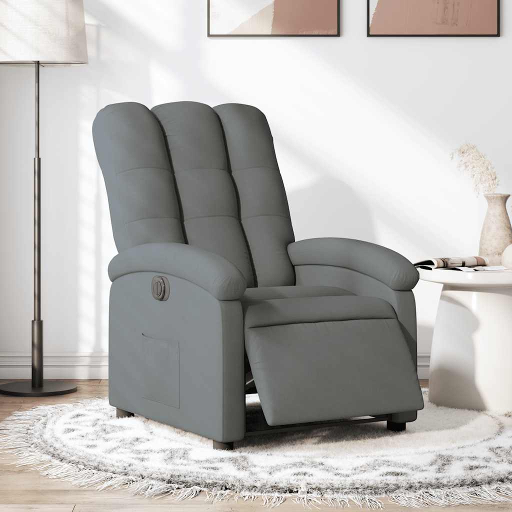 Fauteuil inclinable électrique Gris foncé Tissu - XIOS