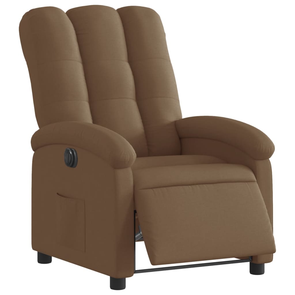 Fauteuil inclinable électrique Marron Tissu - XIOS