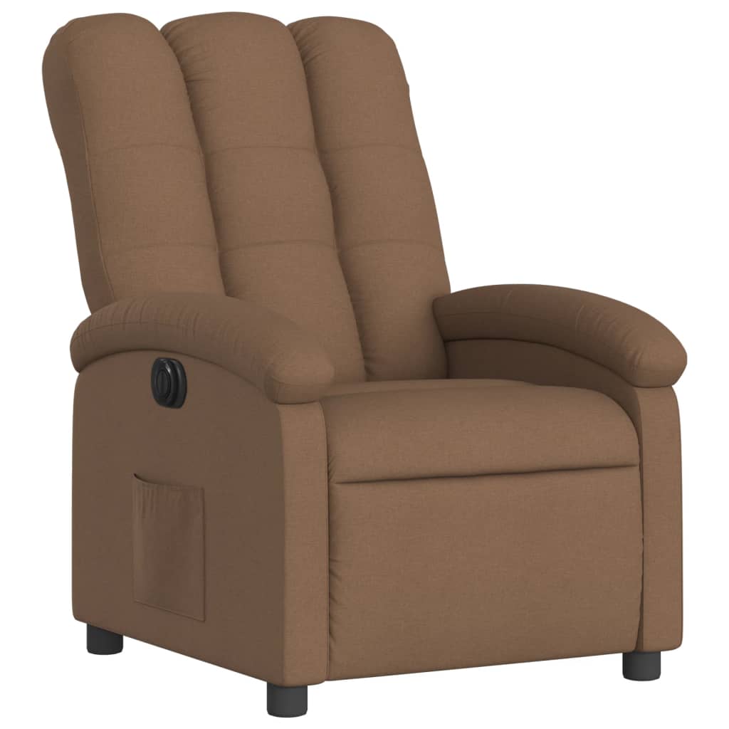 Fauteuil inclinable électrique Marron Tissu - XIOS