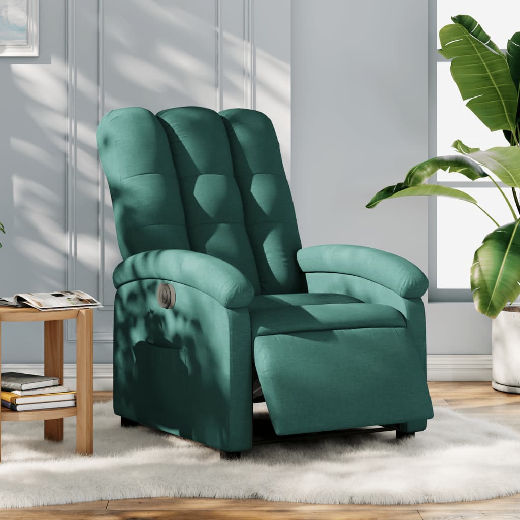 Fauteuil inclinable électrique Vert foncé Tissu - XIOS