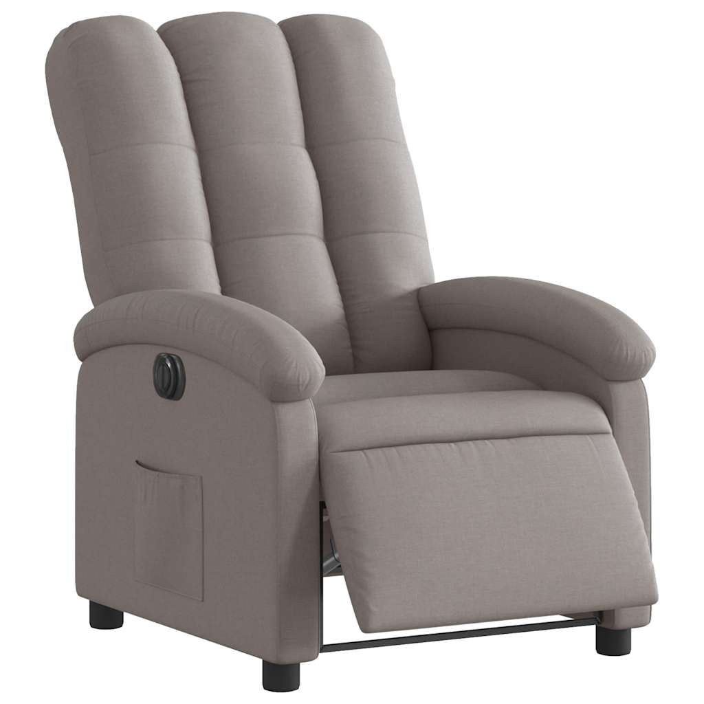 Fauteuil inclinable électrique Taupe Tissu - XIOS