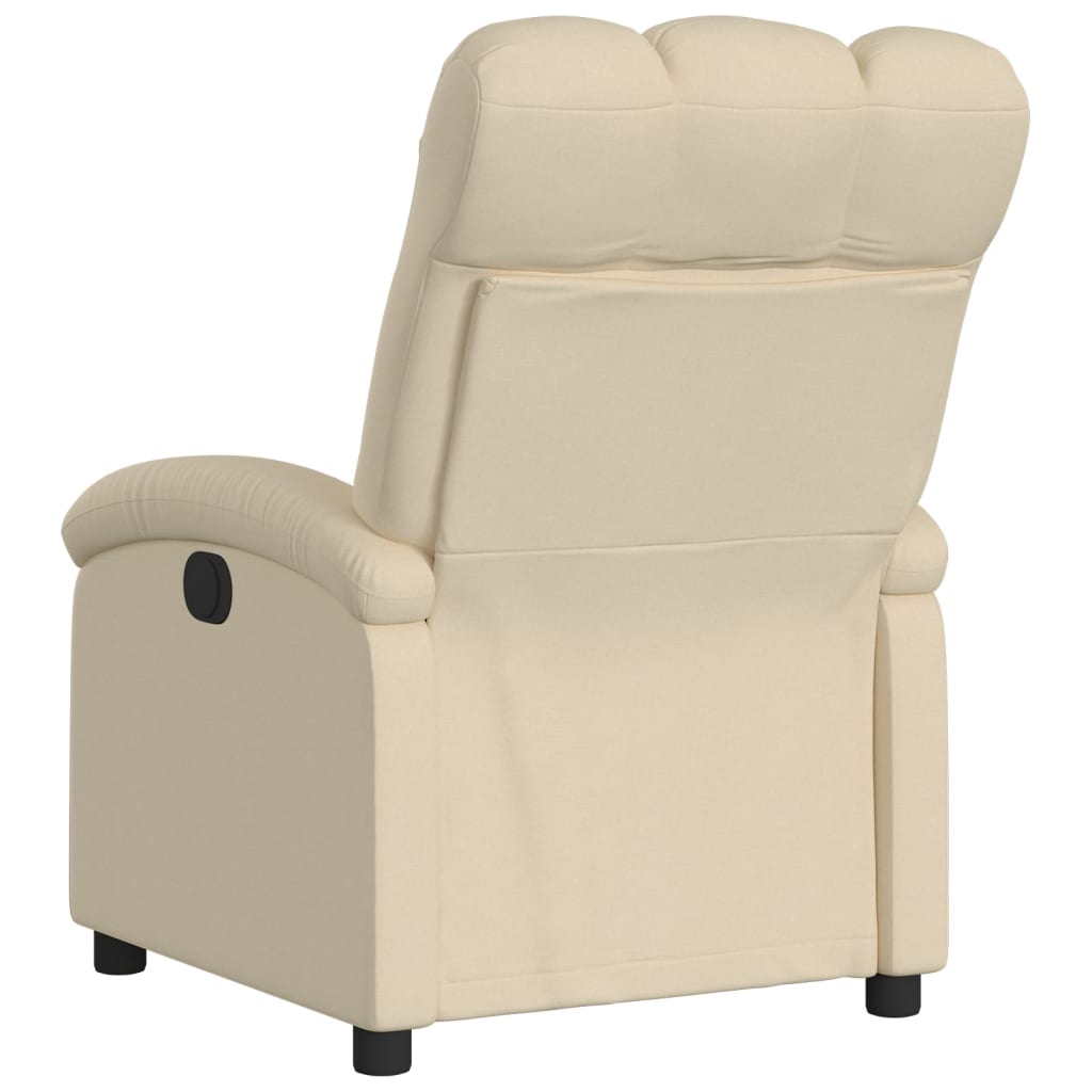 Fauteuil inclinable électrique Crème Tissu - XIOS