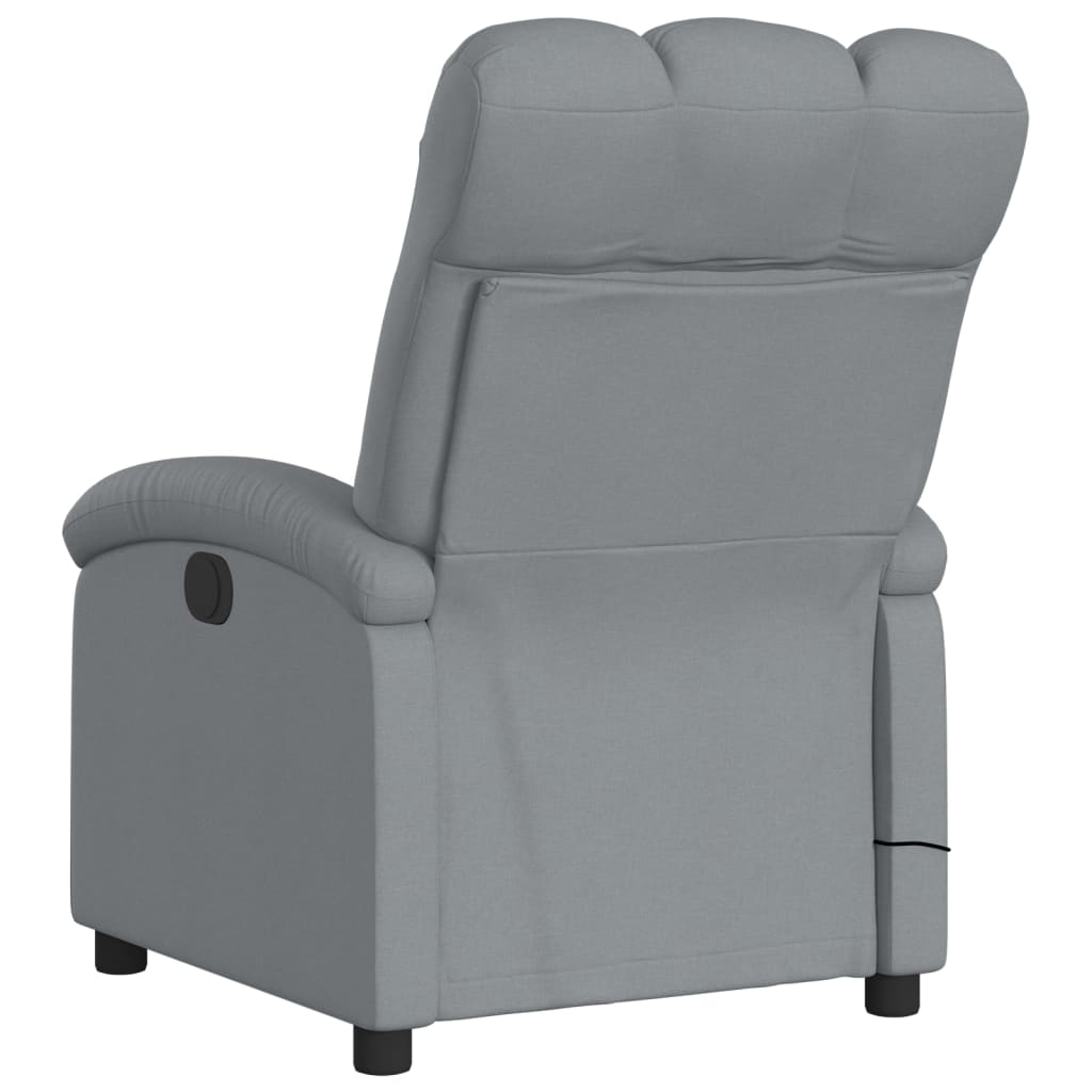 Fauteuil de massage inclinable électrique gris clair tissu - XIOS