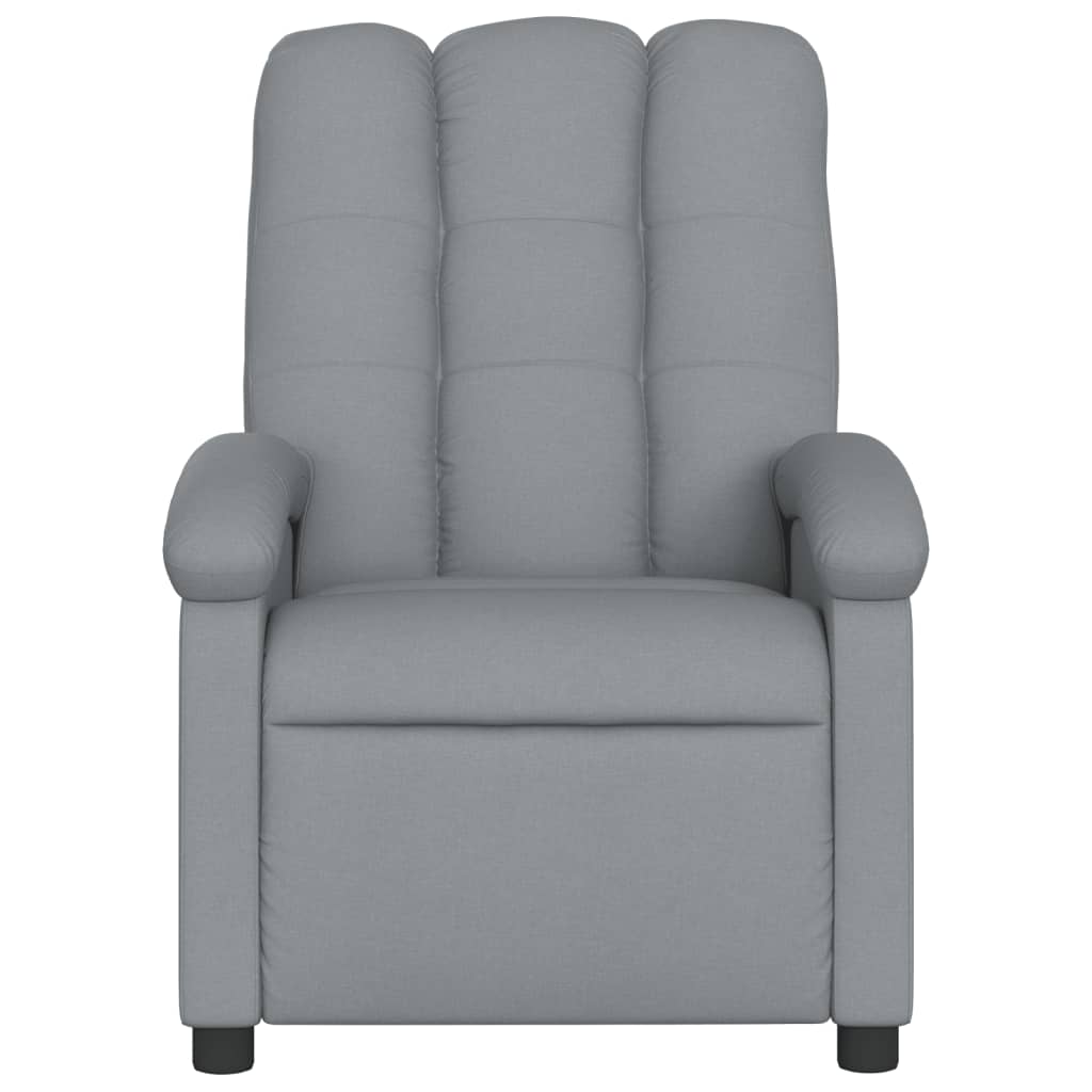 Fauteuil de massage inclinable électrique gris clair tissu - XIOS
