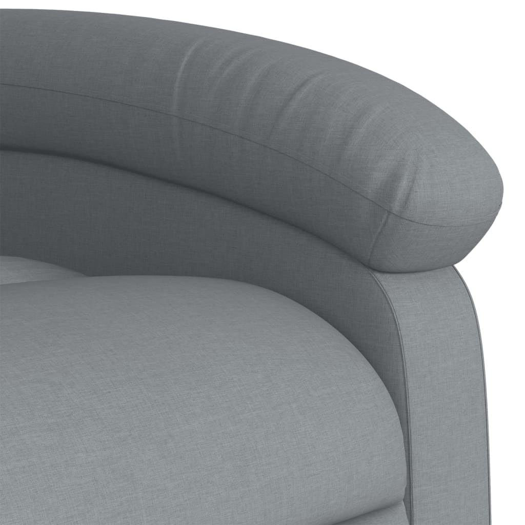 Fauteuil de massage inclinable électrique gris clair tissu - XIOS