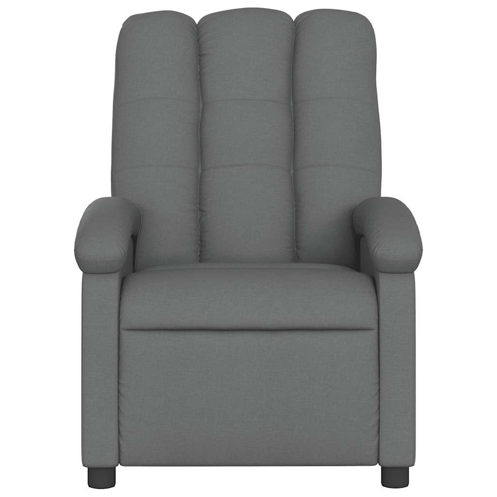 Fauteuil inclinable de massage électrique gris foncé tissu - XIOS