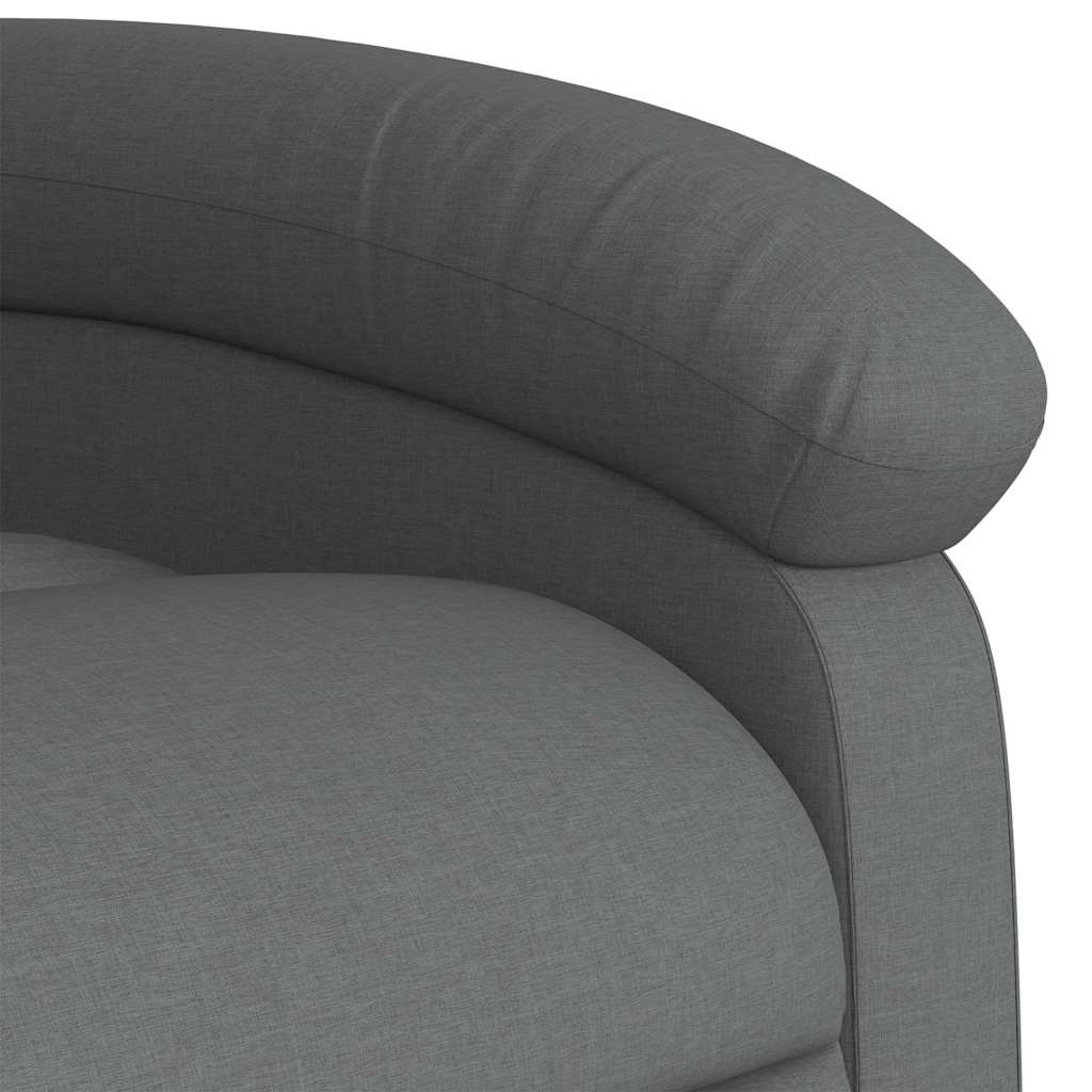 Fauteuil inclinable de massage électrique gris foncé tissu - XIOS