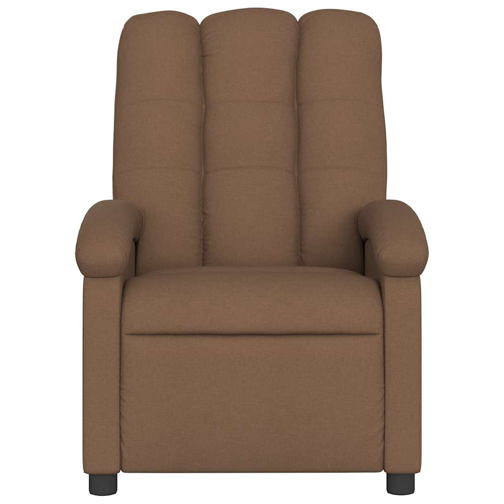 Fauteuil inclinable de massage électrique marron tissu - XIOS