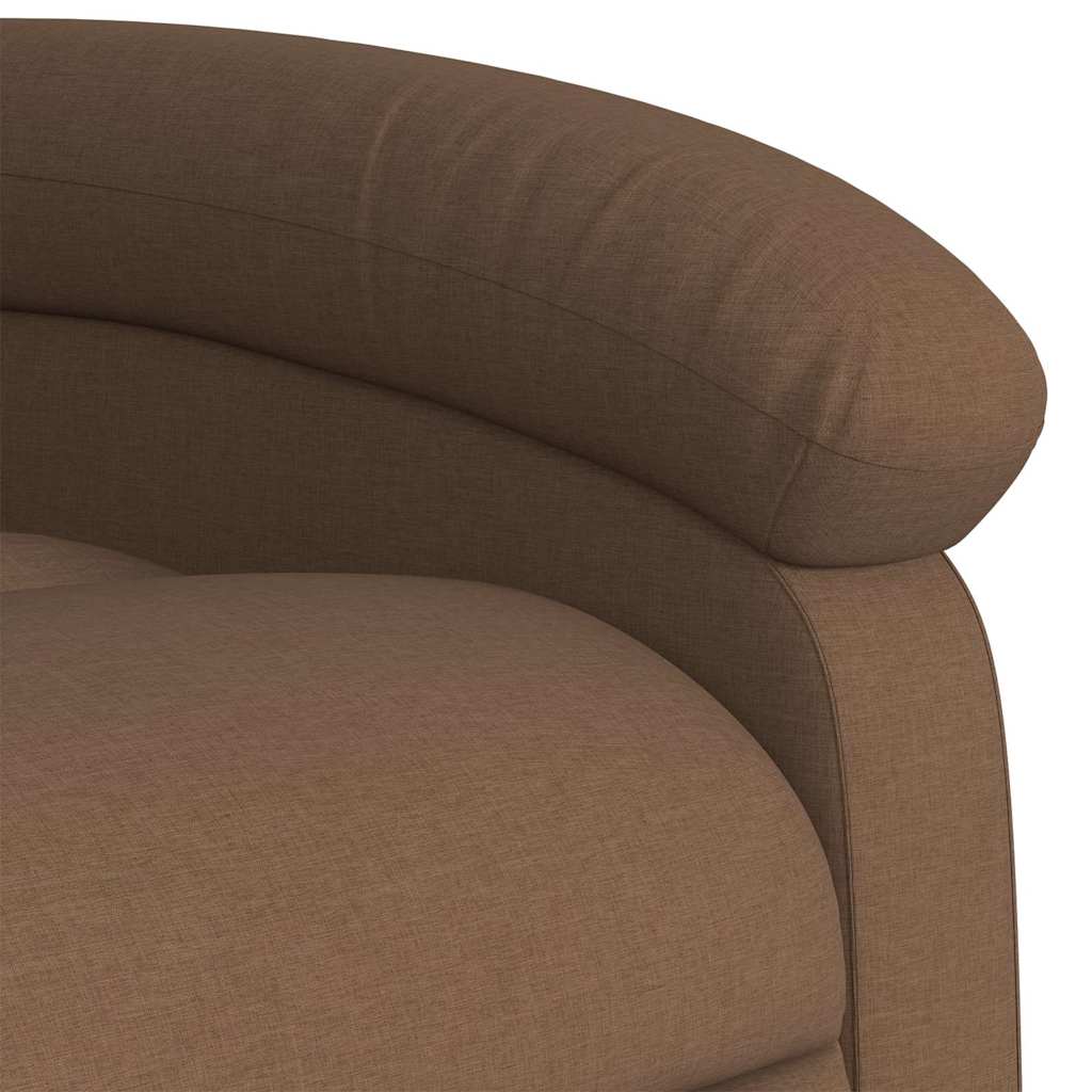 Fauteuil inclinable de massage électrique marron tissu