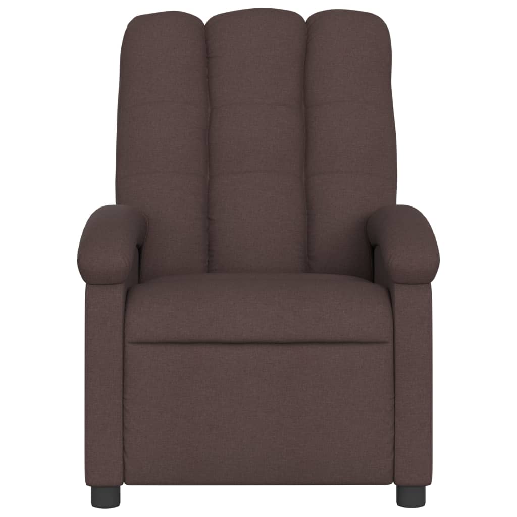 Fauteuil de massage inclinable électrique Marron foncé Tissu - XIOS